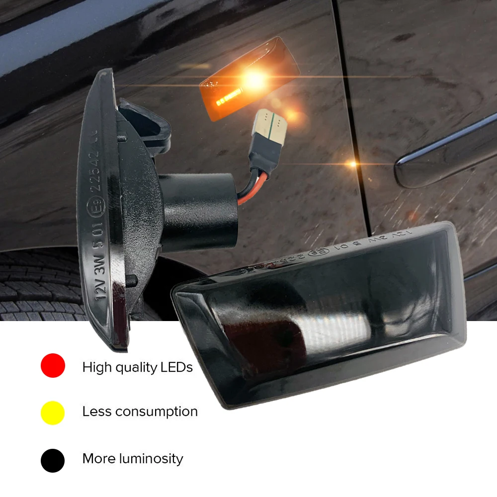 2 шт. боковой светильник с динамическим сигналом поворота для Opel Astra K H G J Zafira A B C