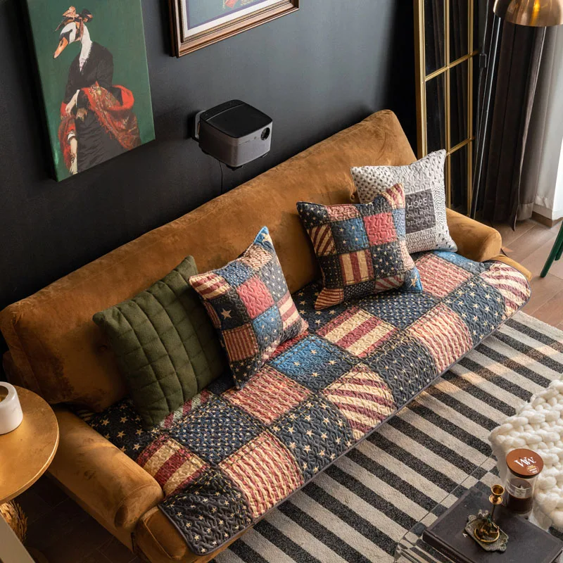 Полосатые чехлы для диванов гостиной плюшевый диван современный