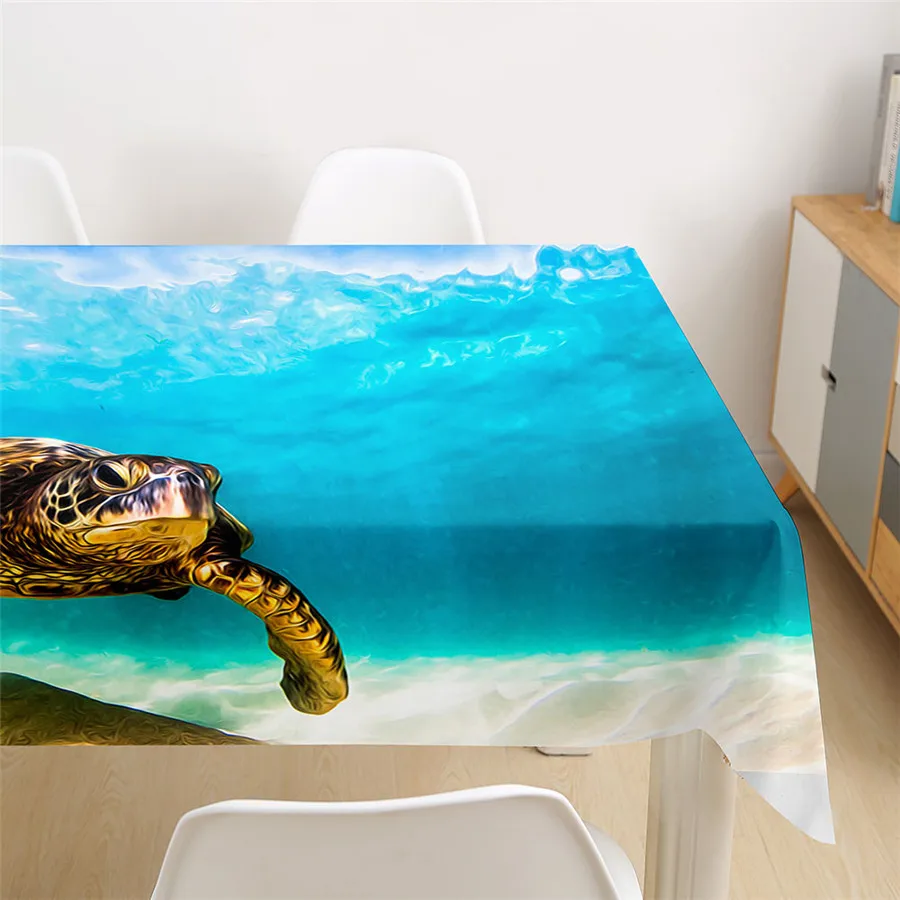Морская черепаха скатерть 3D печатная крышка стола прямоугольная Свадьба День
