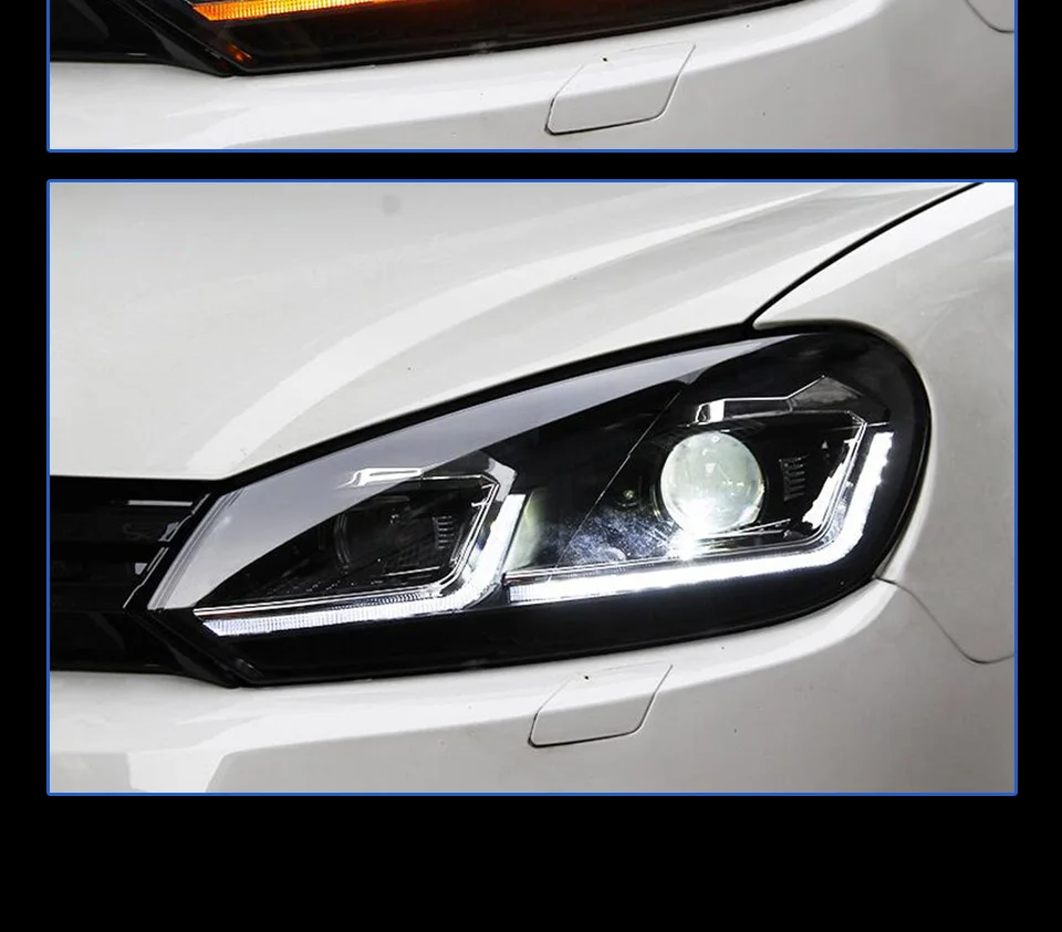 Головной фонарь для VW golf 6 MK6 2009-2013 golf 6, головной светильник s, противотуманный светильник, дневные ходовые огни, DRL H7 светодиодный Биксеноновая лампа, автомобильные аксессуары