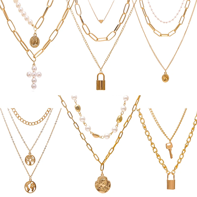 Многослойное ожерелье в стиле бохо для женщин модная цепочка длинный чокер