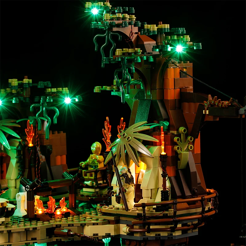 Светодиодный светильник для Lego 10236 деревня эвоков в сборе квадратный совместимый