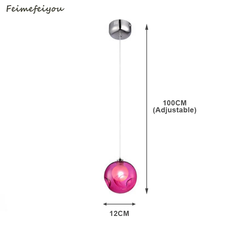 

Postmodern minimalist dining room chandelier personality art creative living room Nordic designer bubble round glass chandelier