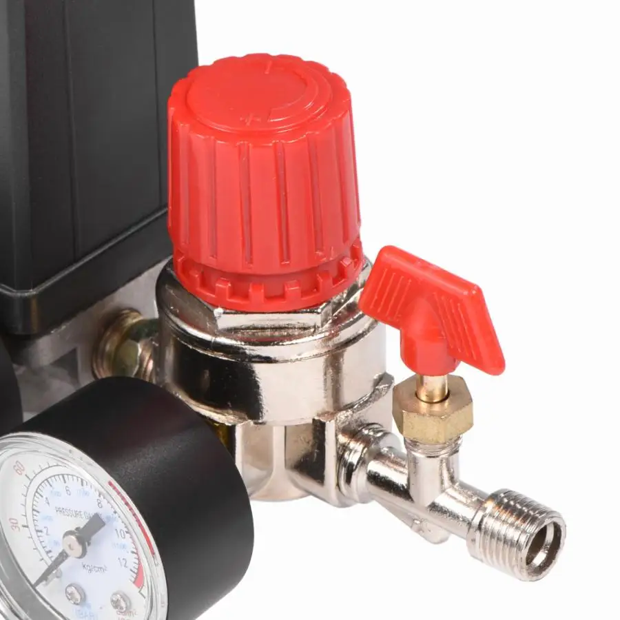 G1/8 Air Compressor Pressure Switch Control Valve Manifold Regulator Gauges 2-G1/4 V-Type Sealing Ring | Обустройство дома