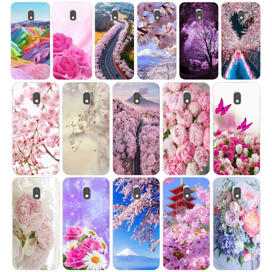 09AA Fuji cherry blossom подарок Мягкий Силиконовый ТПУ чехол для телефона Samsung Galaxy J2 J4 Prime J6