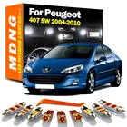 10 шт. внутренний светодиодный для 2004-2010 Peugeot 407 SW с can-bus автомобиль лампы Крытая Карта Купол Магистральные номерной знак светильник авто лампы комплект