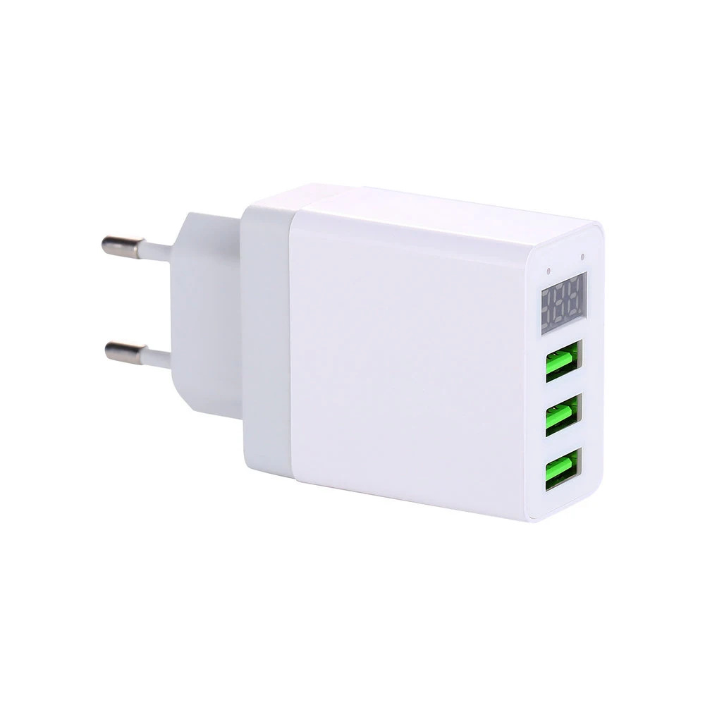 Универсальное зарядное устройство со светодиодным дисплеем и 3 USB-портами |