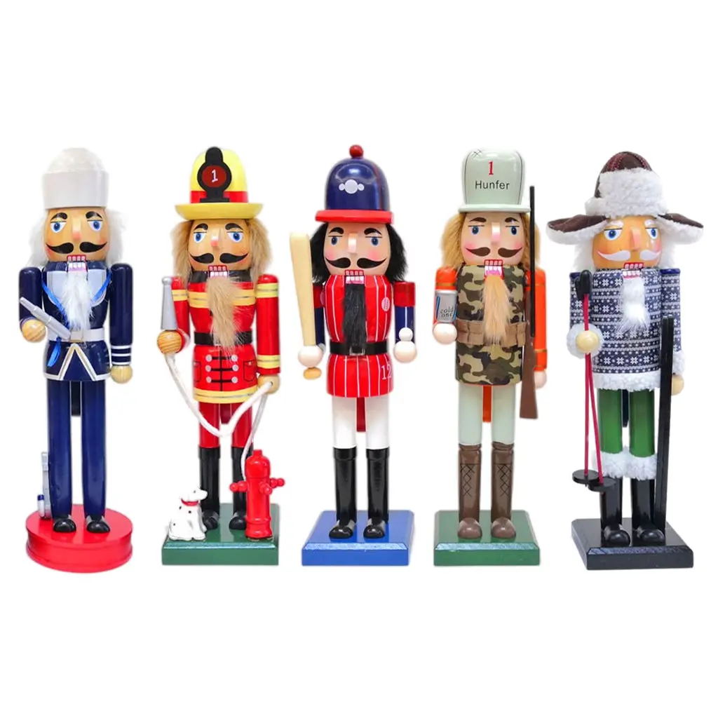 

Creative 36cm Wooden Nutcracker Soldier Ornaments Merry Christmas Decorations