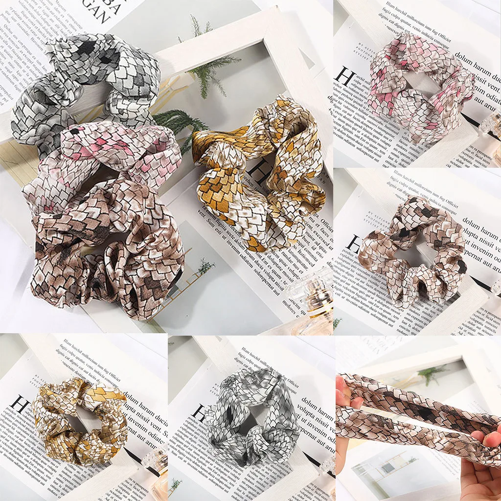Со змеиным принтом повязка на голову Для женщин ободки для волос головной обруч с