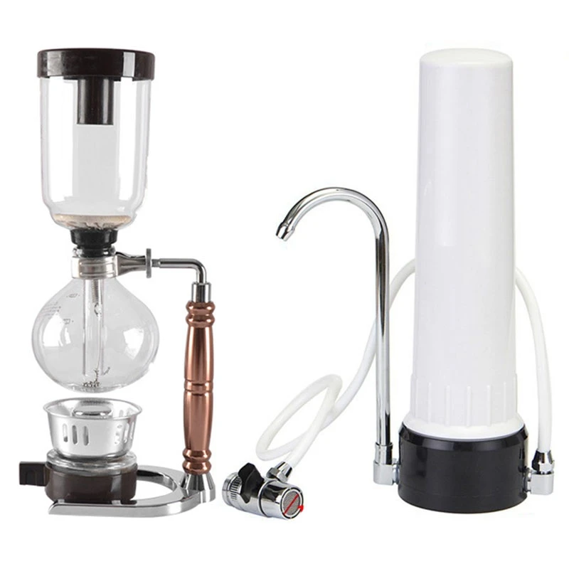 

Calcium Sulfite Water Filter Desktop Water Purifier Alkaline Water & Japanese Style Siphon Coffee Maker Tea Siphon Pot