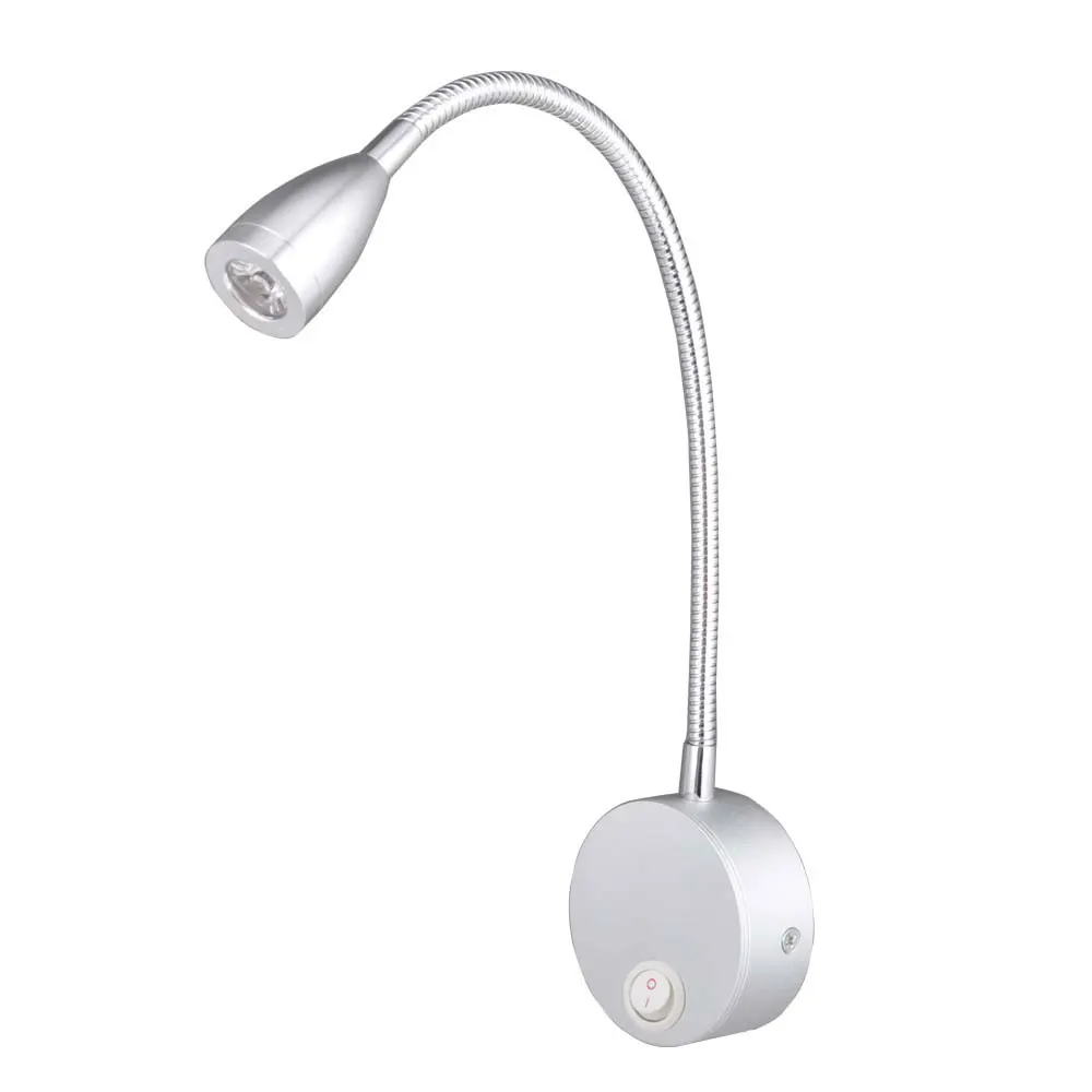 Гибкая трубка 3 Вт светодиодный настенный светильник прикроватная лампа