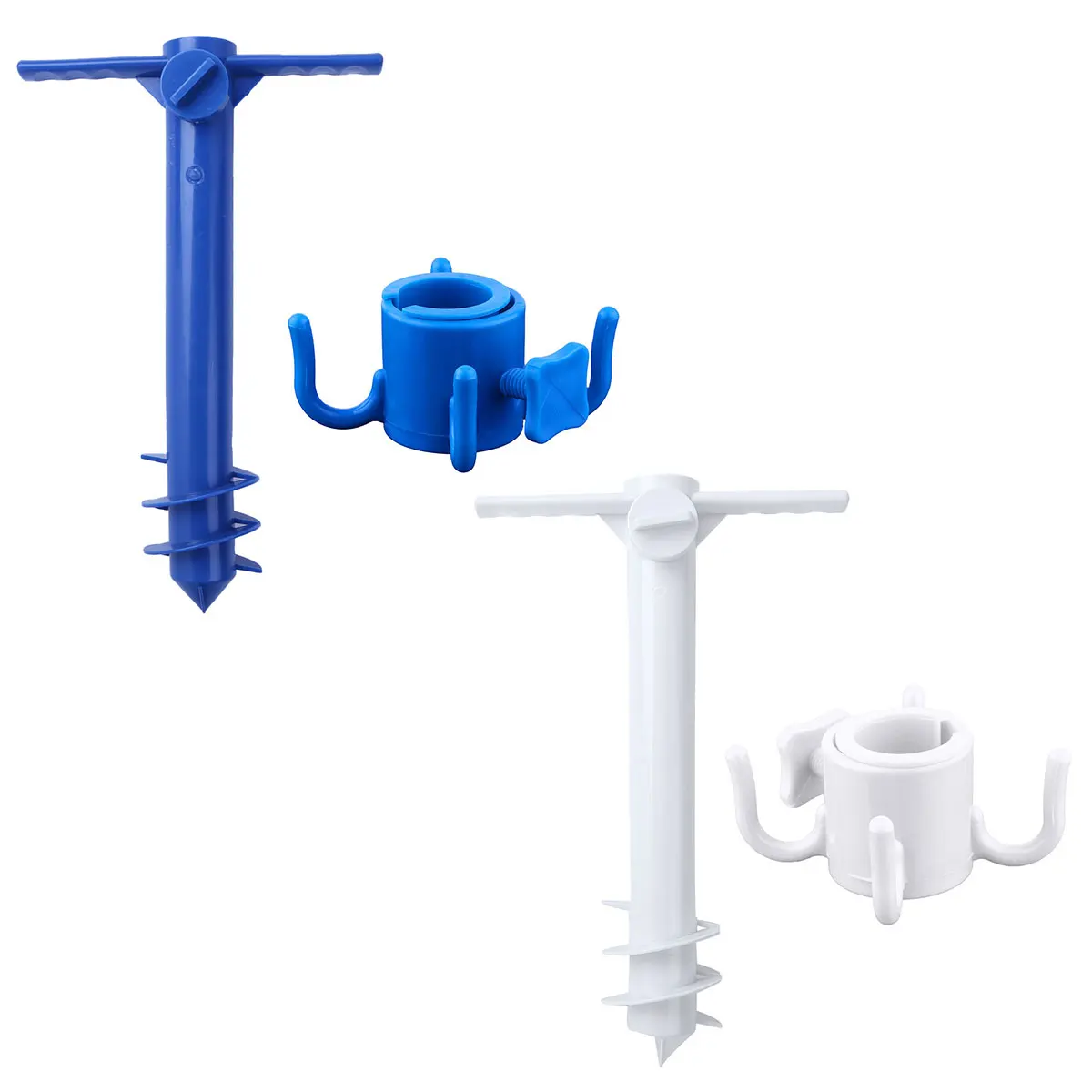 Телескопический Зонтик пляжа песка анкерный стенд держатель Регулируемый для