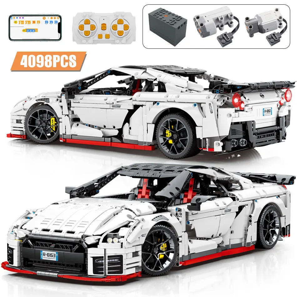 

4098 Pcs Technical Competition RC Supercar Car Building Blocks MOC Mechanical Remote Control Speed Vehicle Bricks Toys For Boys