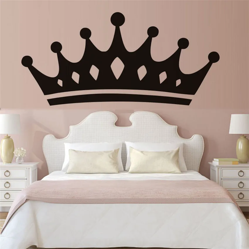 Милые королевские настенные наклейки в виде короны домашний декор украшение для