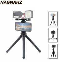 nagnahz phone tripod octopus tripod with phone holder for microphone led light flexible tripod for selfiesvloggingstreaming