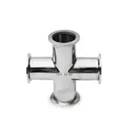 KF-1016254050 вакуумный тройной зажим крест 4 способа SUS304 нержавеющая санитарная труба фитинг пива пивоварения дневника продукт