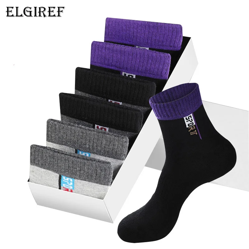 5 Pairs Men Socks Cotton Socks Breathable Sweat-Absorbent Spring Autumn Black Socks Deodorant Business Men Socks Pack 38-44