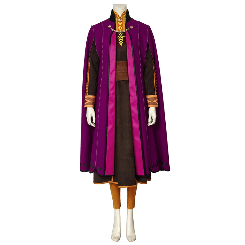 Costume Only Костюм принцессы Анны и Эльзы; маскарадный костюм; платье Снежной Королевы для девочек; плащ и обувь для взрослых на Хэллоуин; карнавальный наряд на заказ - Цвет: Costume Only