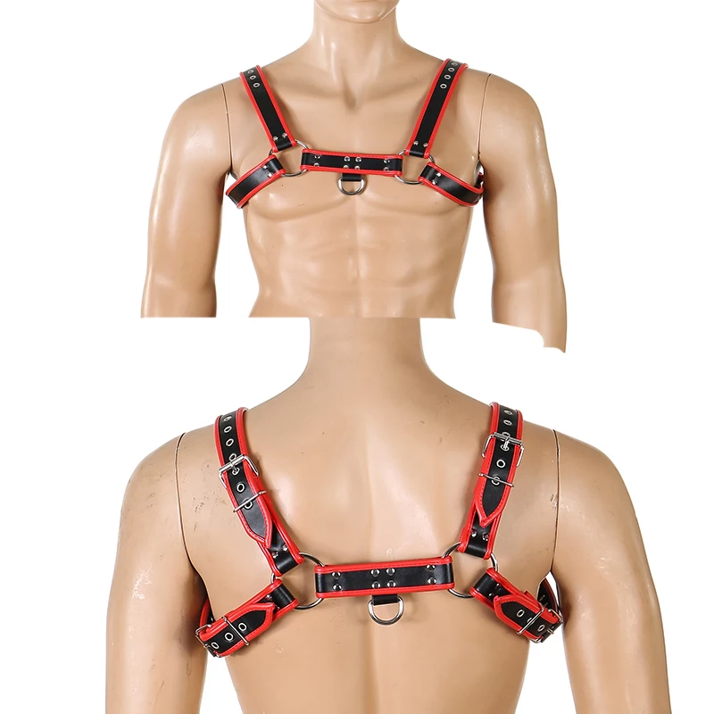 

Hot Suspender Men Belts In High Quality Made Of Faux Leather With Rivets Body Bondage Harness Leather Harajuku Gothic Fetish