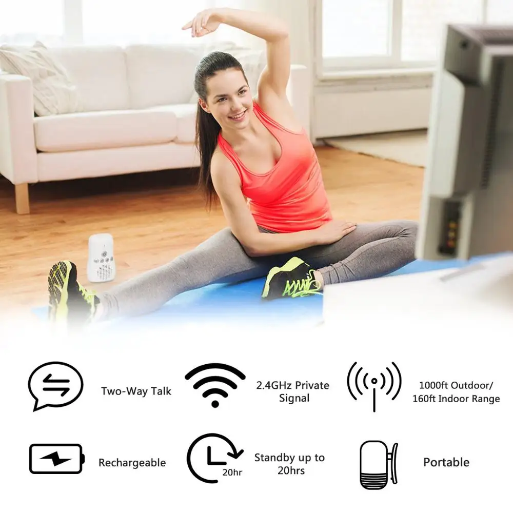 Беспроводная портативная радионяня 2 4 ГГц | Безопасность и защита