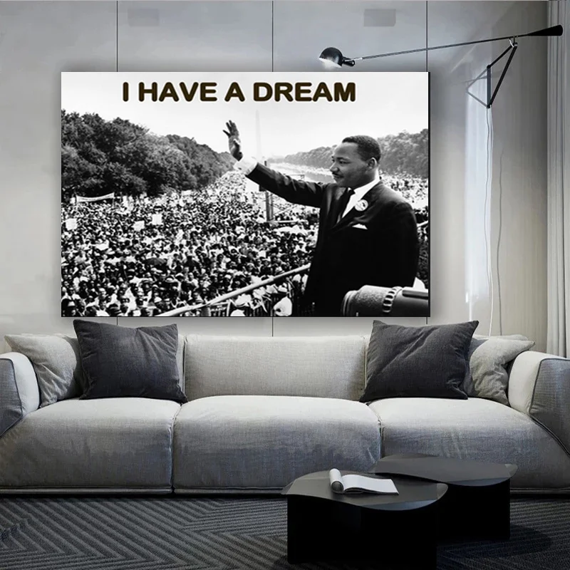 

Мотивационные цитаты «У меня мечта», постеры на холсте с изображением Мартина Лютера Кинга, картины на стену, Вдохновляющие картины, домашн...