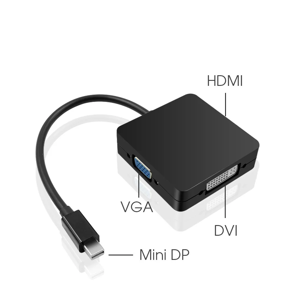 3 в 1 мини порт дисплея DP Thunderbolt к DVI VGA конвертер адаптер кабель для ПК MacBook