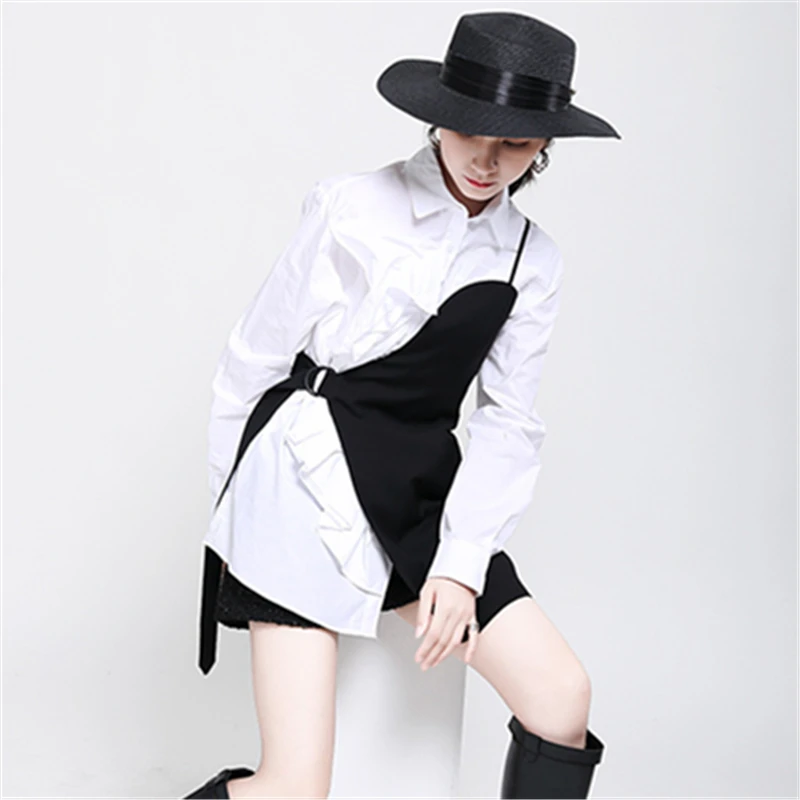 

2021 Spring Fashion New Suit Vest Arc Design Sense Irregular Black Collocation Artifact Fashionable Temperament Vest Female H261