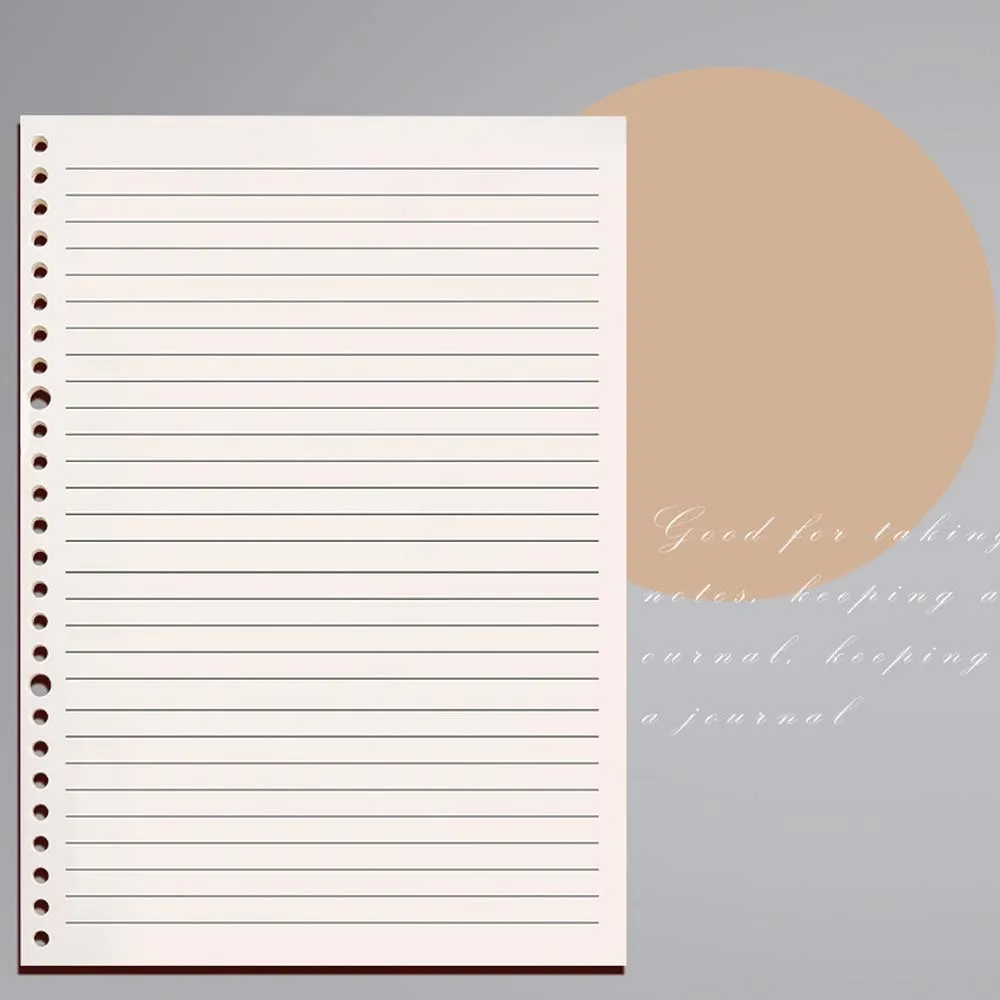 

60 Sheets Loose Leaf Notebook Refill Spiral Binder 26 Holes Diary Planner A4 A5 B5 Grid Cornell Line Inner Core Paper Stationery