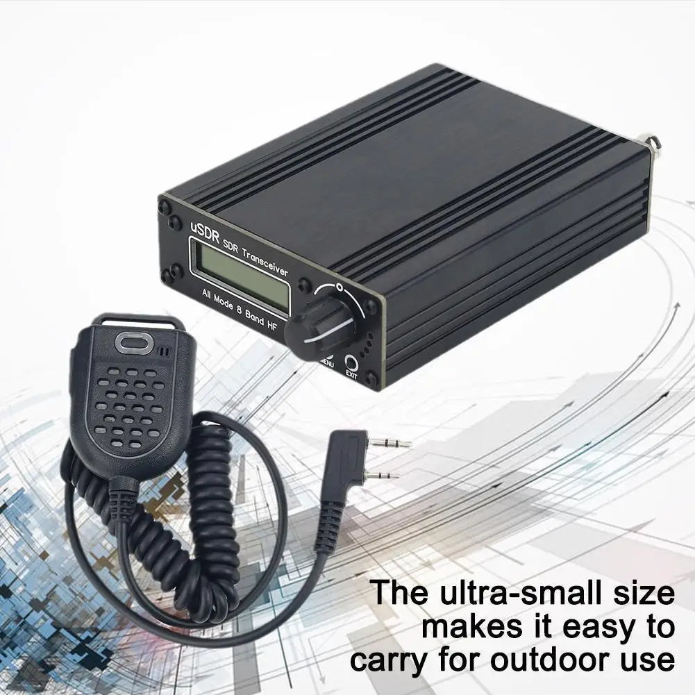 

TZT USDR USDX SDR Transceiver All Mode 8 Band HF Ham 80M/60M/40M/30M/20M/17M/15M/10M Transceiver CW QRP Radio V9S2