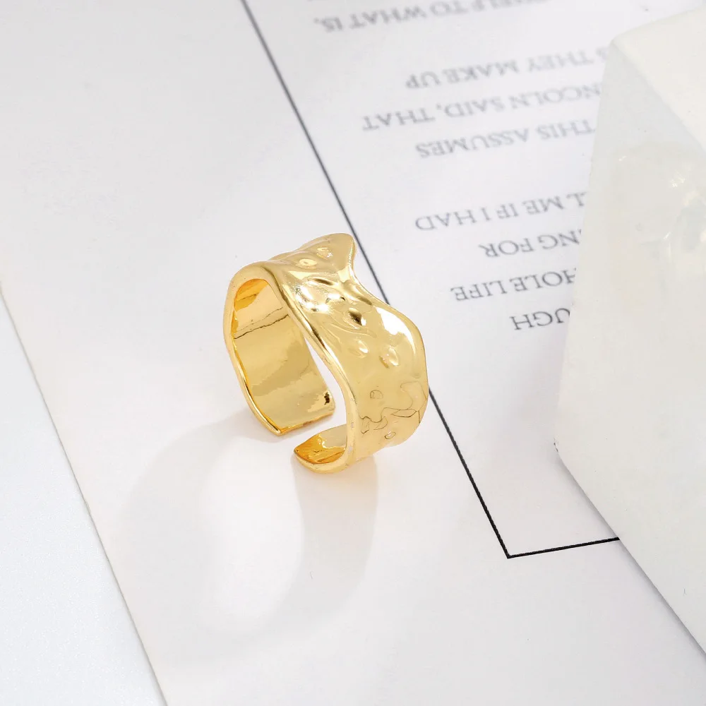 

Fashion Volcanic Ring Lava Rings for Women Gold Open Ring Minimalist Statement Jewelry Gift bague femme 2021 New