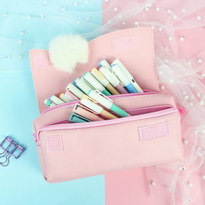 Чехол для карандашей kavaii сумки студентов вместительные школьные принадлежности