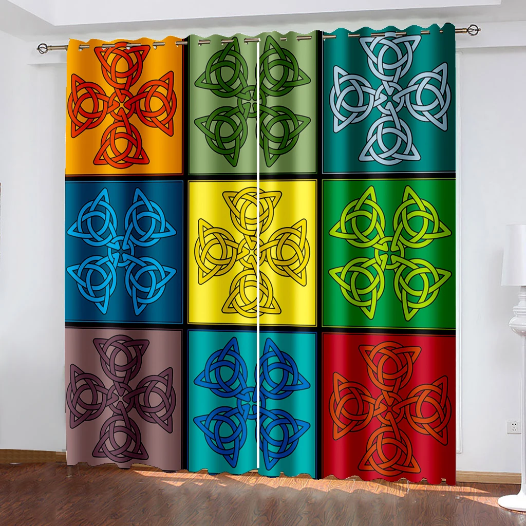 

Home Decoration Grommet curtains, Rudder, Living Room, Bedroom Decoration Separated Curtains Black Silk Cloth Shading Rate 90%