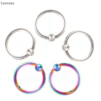 leosoxs 2 pcs european and american pierced stainless steel earrings eyebrow jewelry japanese and korean wild