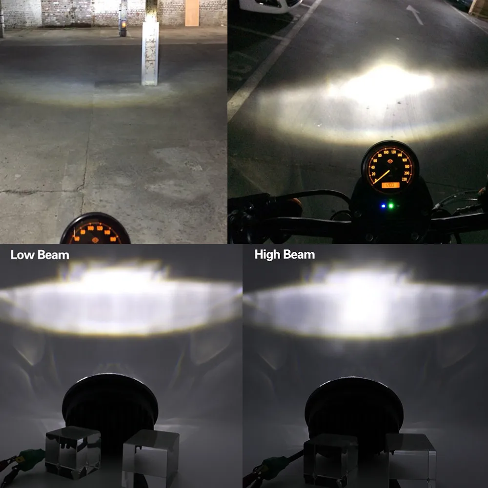 5 3/" светодиодные фары мотоцикла для светодиодных фар DRL angel eye led 5,75" для sportster 883