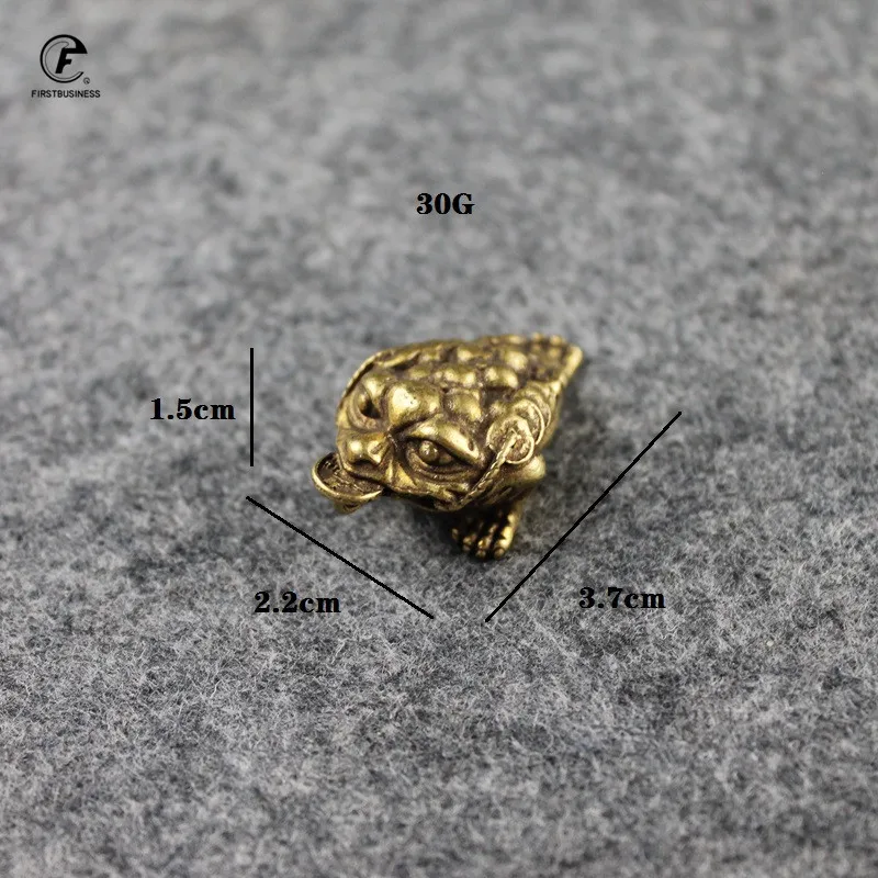 Медная жаба для денег на удачу маленькие украшения чайной церемонии античное