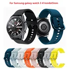 Для Samsung galaxy watch 3 41 мм 42 мм Смарт-часы 20 мм ремешок силиконовые Ремешки для наручных часов для Galaxy active 2 часы браслет