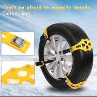 4pcs8pcs car tyre snow chains snow roadway safety adjustable anti skid safety double snap skid wheel tire tpu chains