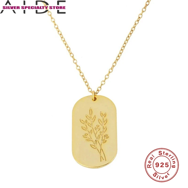 

AIDE Ins квадратный цепочка с кулоном, 925 серебряное ожерелье для женщин 2020 ювелирные изделия Серебряное ожерелье Первоначальный колье-чокер ...