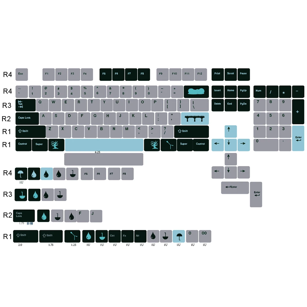 Механическая клавиатура 140 клавиш в виде профиля Cherry Gateron Kailh Box - купить по