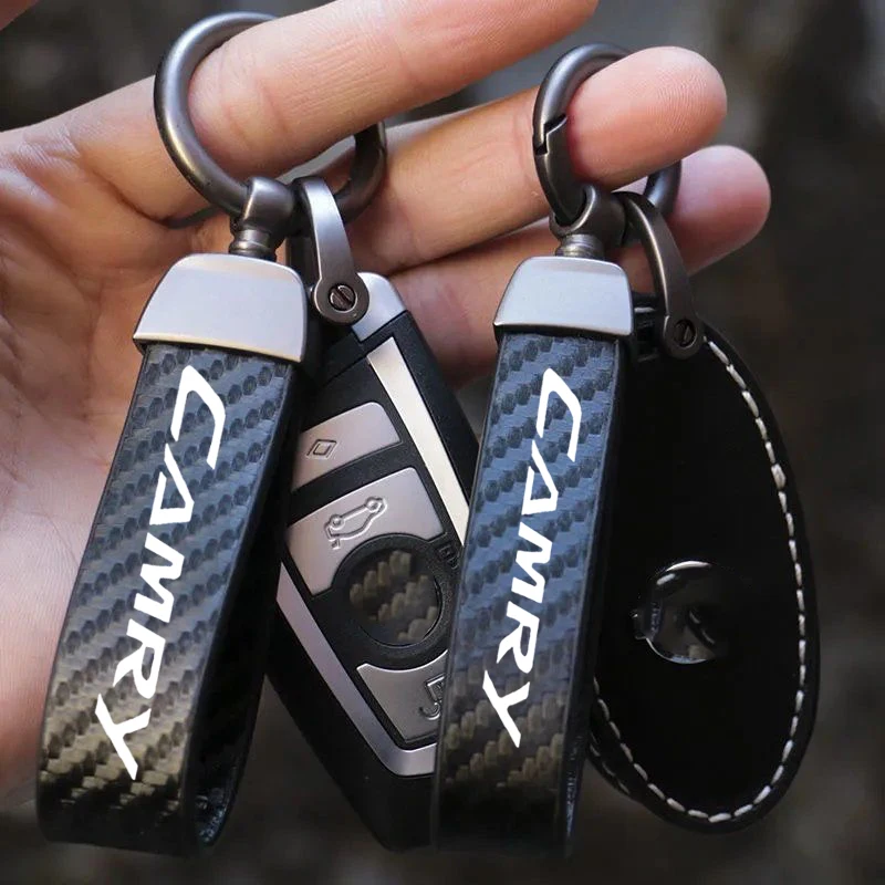 

Car Accessories Leather Keychain Key Chain Car Keyring for Toyota Camry 2005 2007 2009 Lanyard for Keys