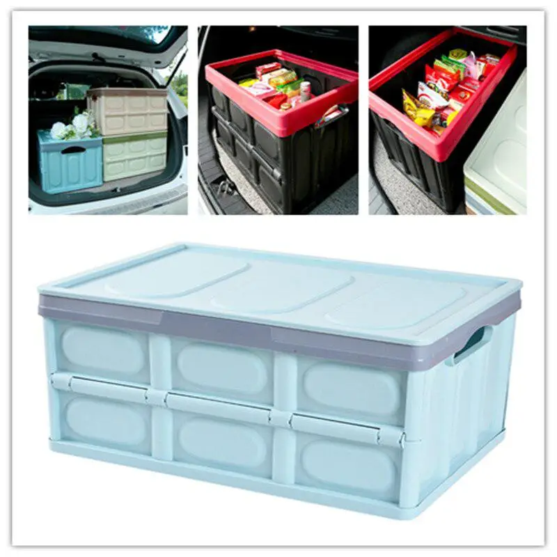 30L 55L Foldable Car Trunk Storage Box Plastic Multi-function Organizer for Auto Truck Jeep SUV Travel | Автомобили и мотоциклы