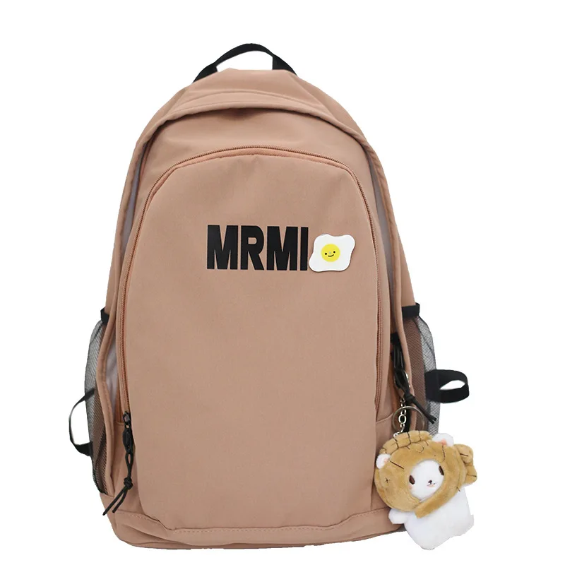 

14-Inch Letter Applique Backpack Casual Wearproof Large Capacity Bag