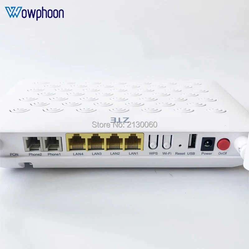 Бесплатная доставка ZTE F660W V5.2 GPON ONU ONT 4FE + 2TEL USB Wifi английская прошивка