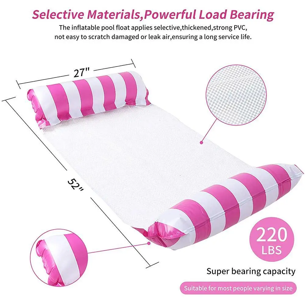 

1pcs PVC Summer Inflatable Foldable Floating Row Swimming Air BedS Floating Mattresses Sports Row Water Beach Pool L7N0