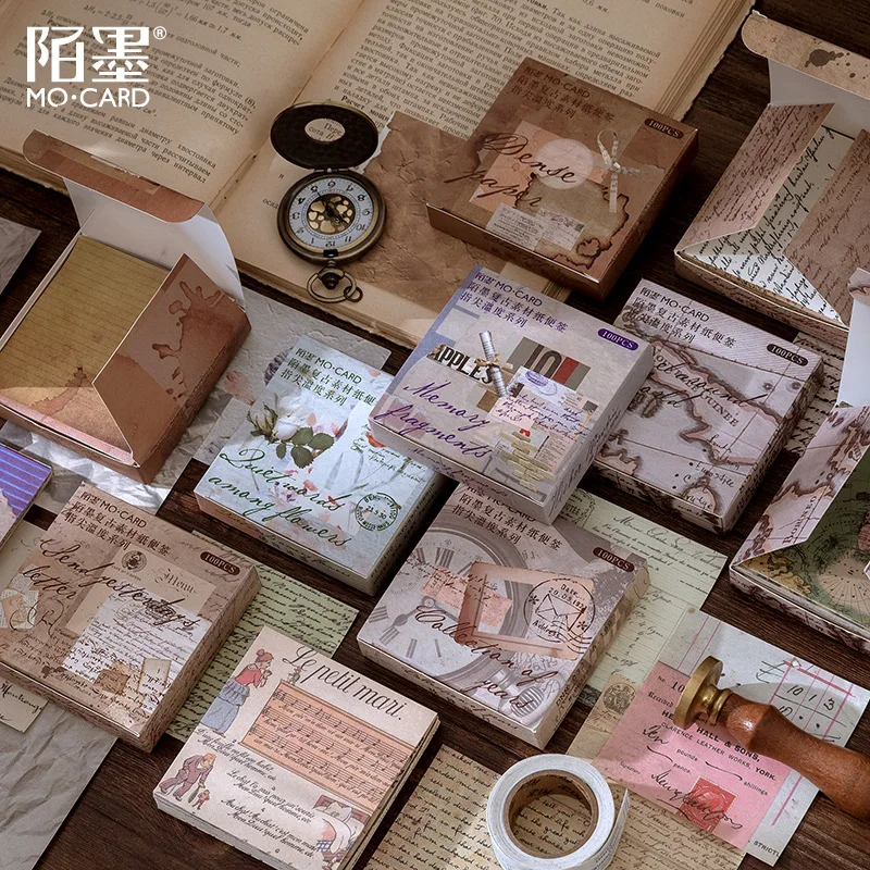 100 шт. бумажные коллажи для книг в стиле ретро|Блокноты| |