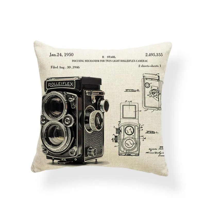 Современная и простая наволочка из льнового материала с ретро узором в стиле Европы и Америки для велосипеда, камеры и телефона. Продается на AliExpress и Amazon.