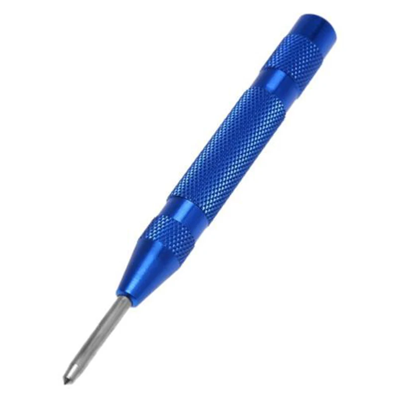 1pcs Blue Сверхмощный Автоматический Центровой пробойник 5 дюймов пружинный металлический деревянный маркер вмятин - Цвет: 1pcs Blue