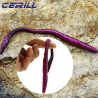 cerill 10 pcs 160mm 5 5g soft fishing lure earthworm bait grub lure artificial silicone bloodworm lifelike fish tackle