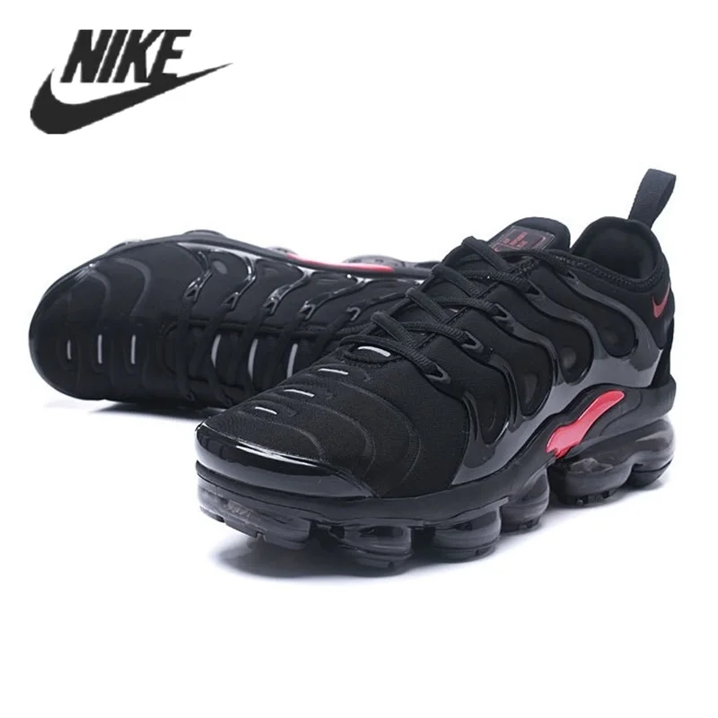 

Nike-Air Max Vapormax Plus TN chaussures de course pour hommes, coussins d'air, originales, noires et rouges, tailles 36