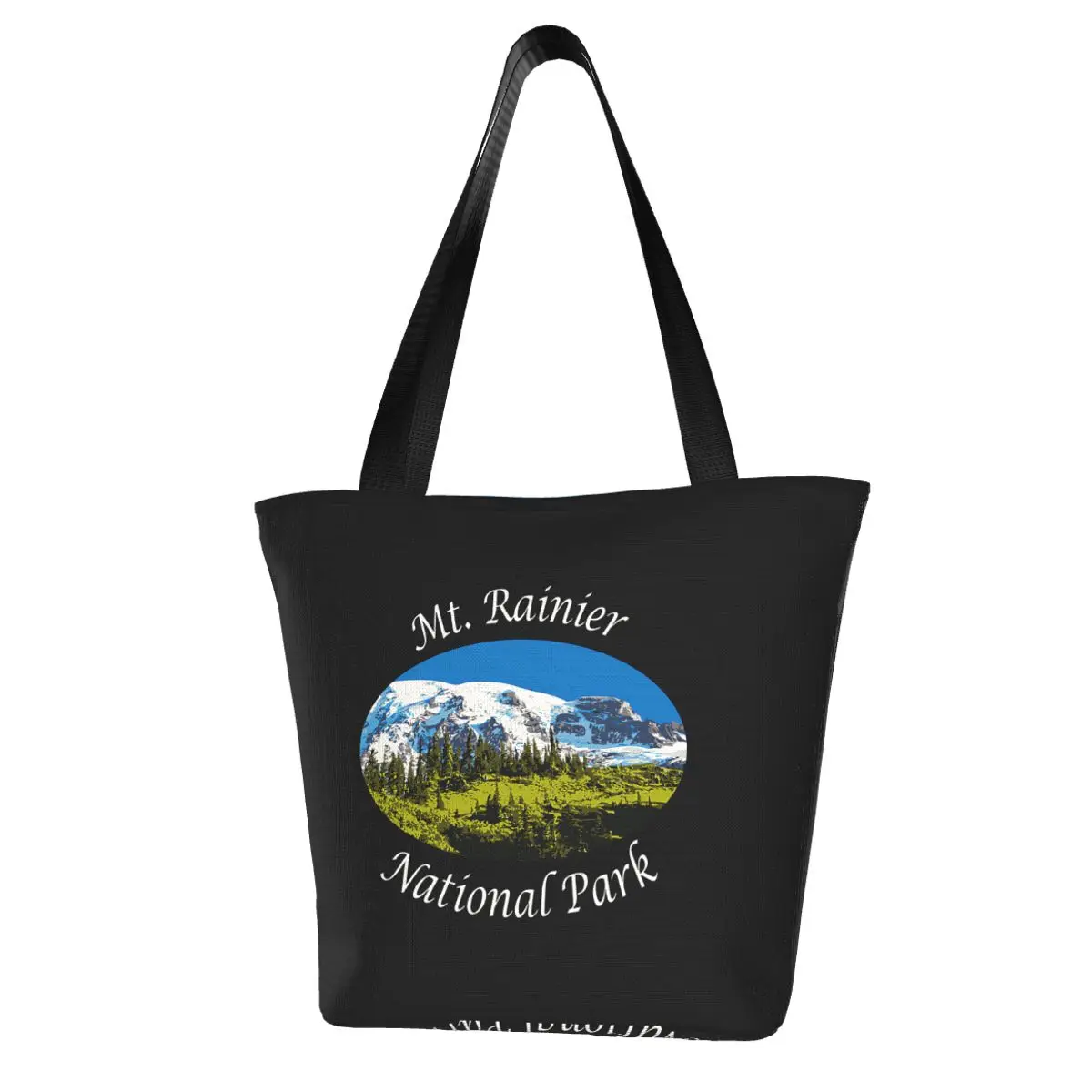 Mt Rainier National Park Shopping Bag Aesthetic Cloth Outdoor Handbag Female Fashion Bags